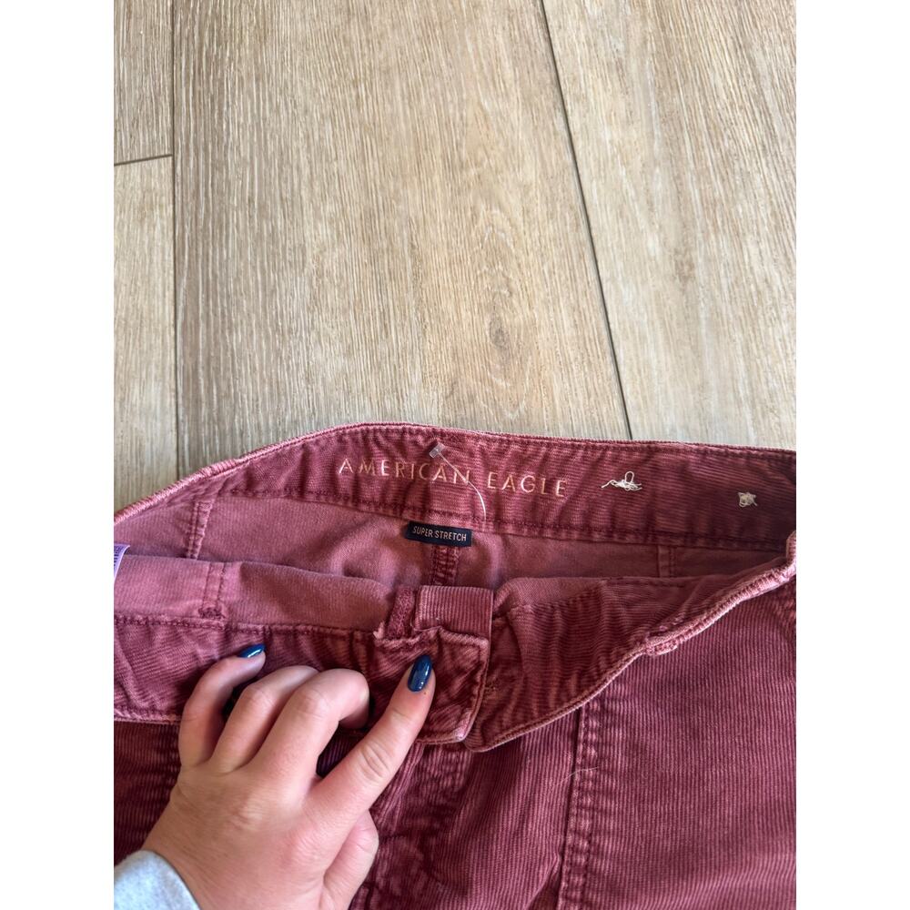 American Eagle Burgundy Corduroy Skirt - Picture 3 of 6